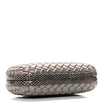 Bottega Veneta Satin Intreccio Impero Ayers Knot Clutch Taupe 4 of 10