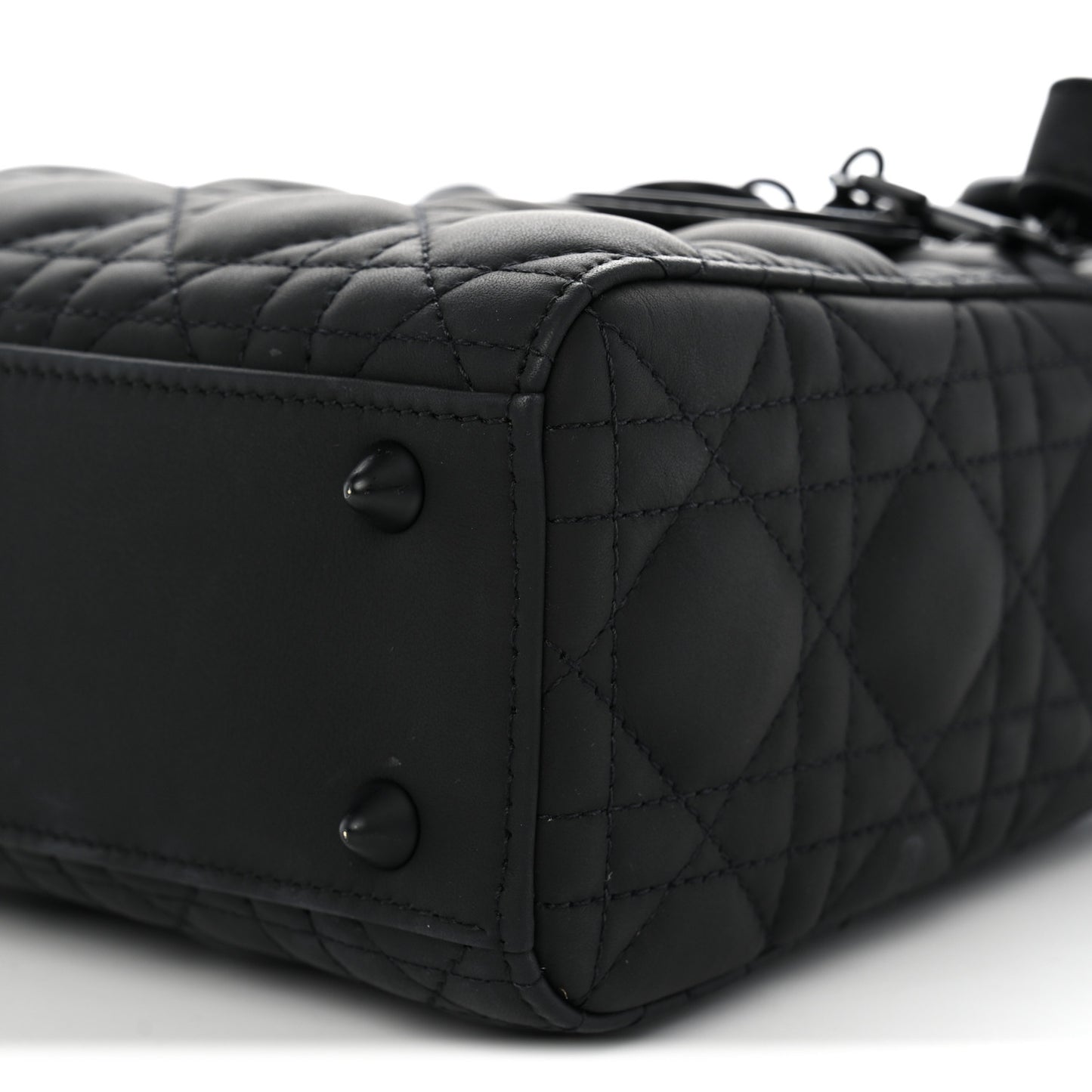 Ultra Matte Calfskin Cannage Small My ABCDior Lady Dior Black