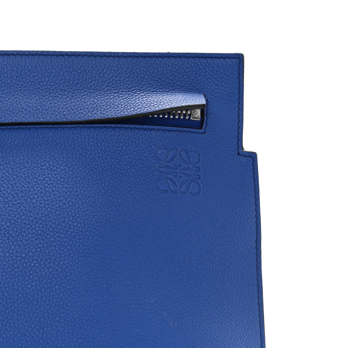 Calfskin T Pouch Bag Blue