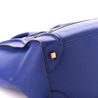 Celine Drummed Calfskin Mini Luggage Indigo 5 of 10