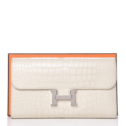 Hermes Matte Alligator Constance Wallet Beton 9 of 9
