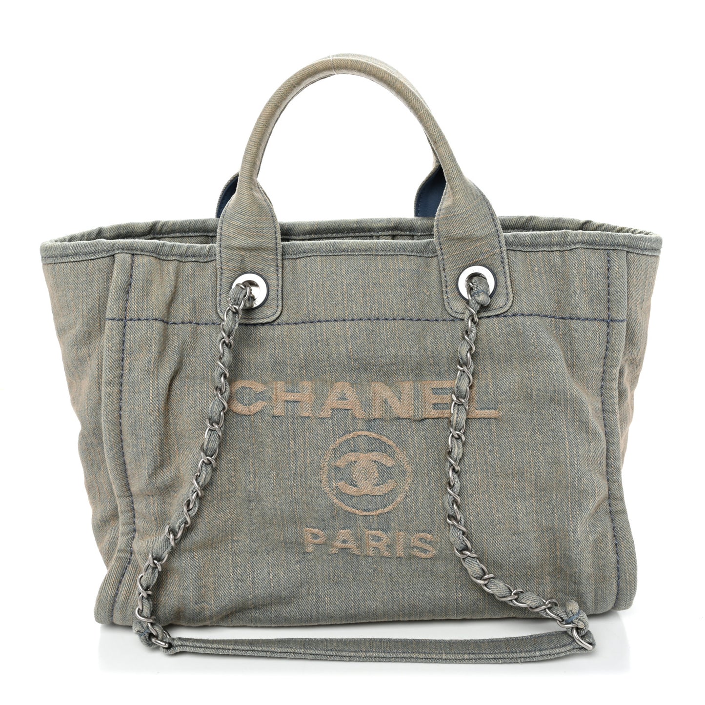 Denim Small Deauville Tote Light Blue