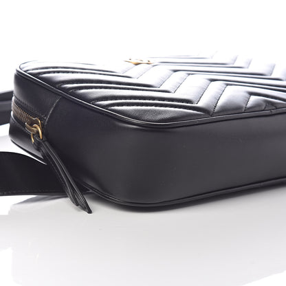 Gucci Calfskin Matelasse Mens GG Marmont Belt Bag 100 40 Black 8 of 9