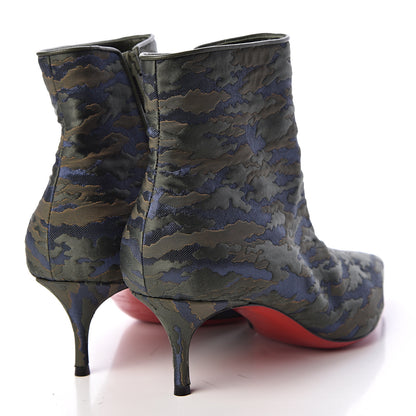 Christian Louboutin Jacquard Camoloubi So Kate Booty 55 Ankle Boots 39 Vosges 4 of 9