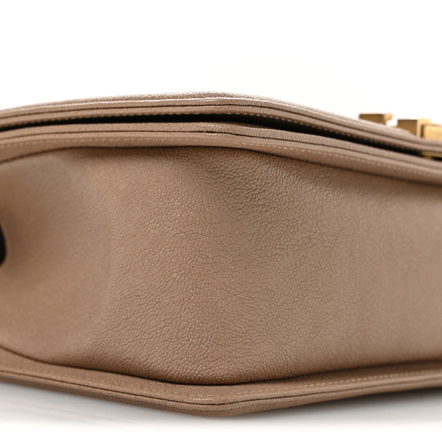 Chanel Caviar Quilted Medium Boy Flap Dark Beige 9 of 11