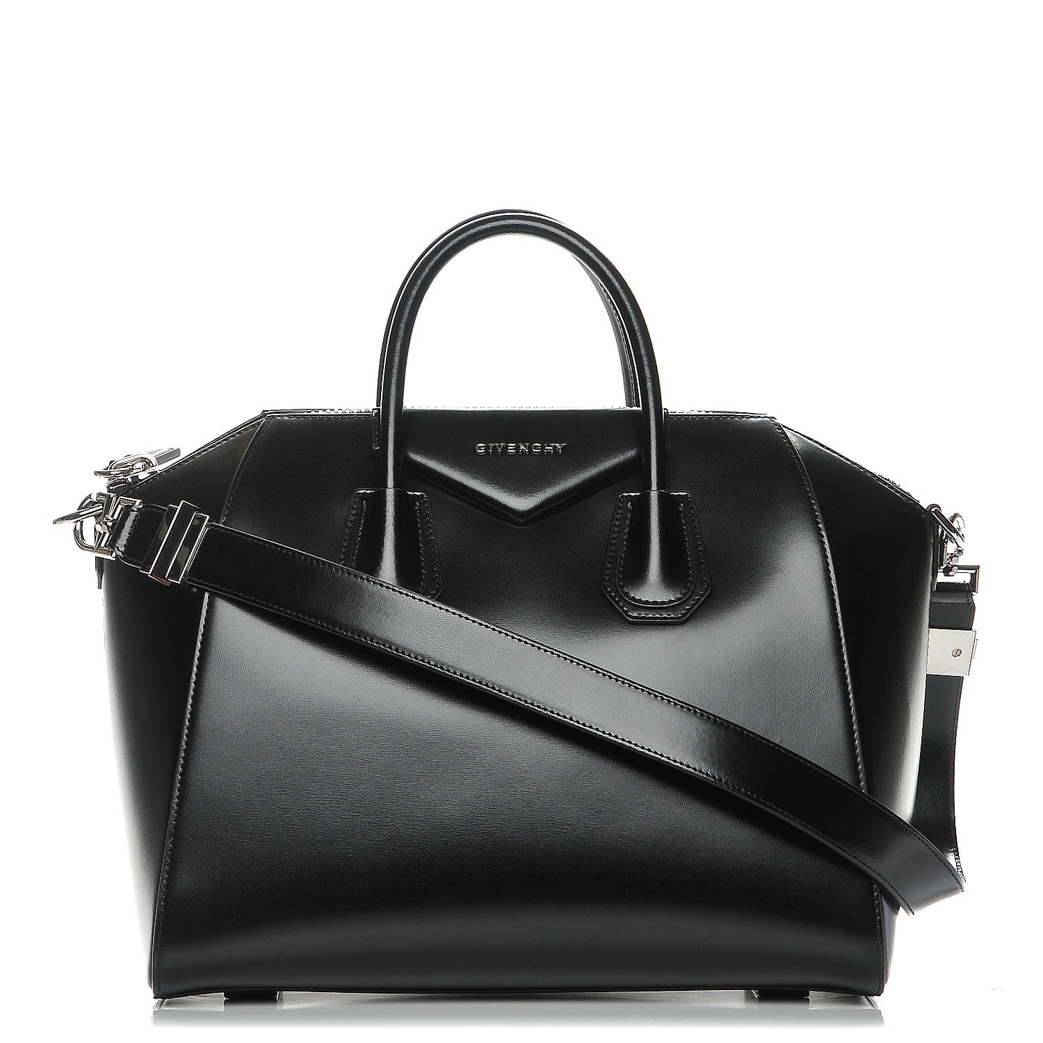 Givenchy Shiny Lord Calfskin Medium Antigona Black 1 of 8