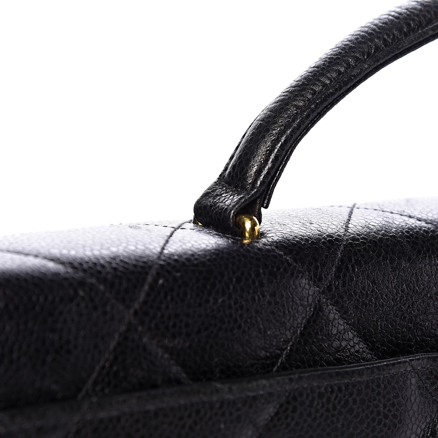 Caviar Quilted Briefcase Laptop Bag Black