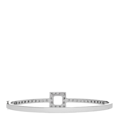 Tiffany Platinum Diamond Open Square Bangle Bracelet 2 of 3