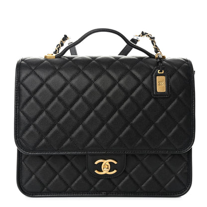 Chanel Caviar Quilted School Memory Backpack Black 1 of 9
