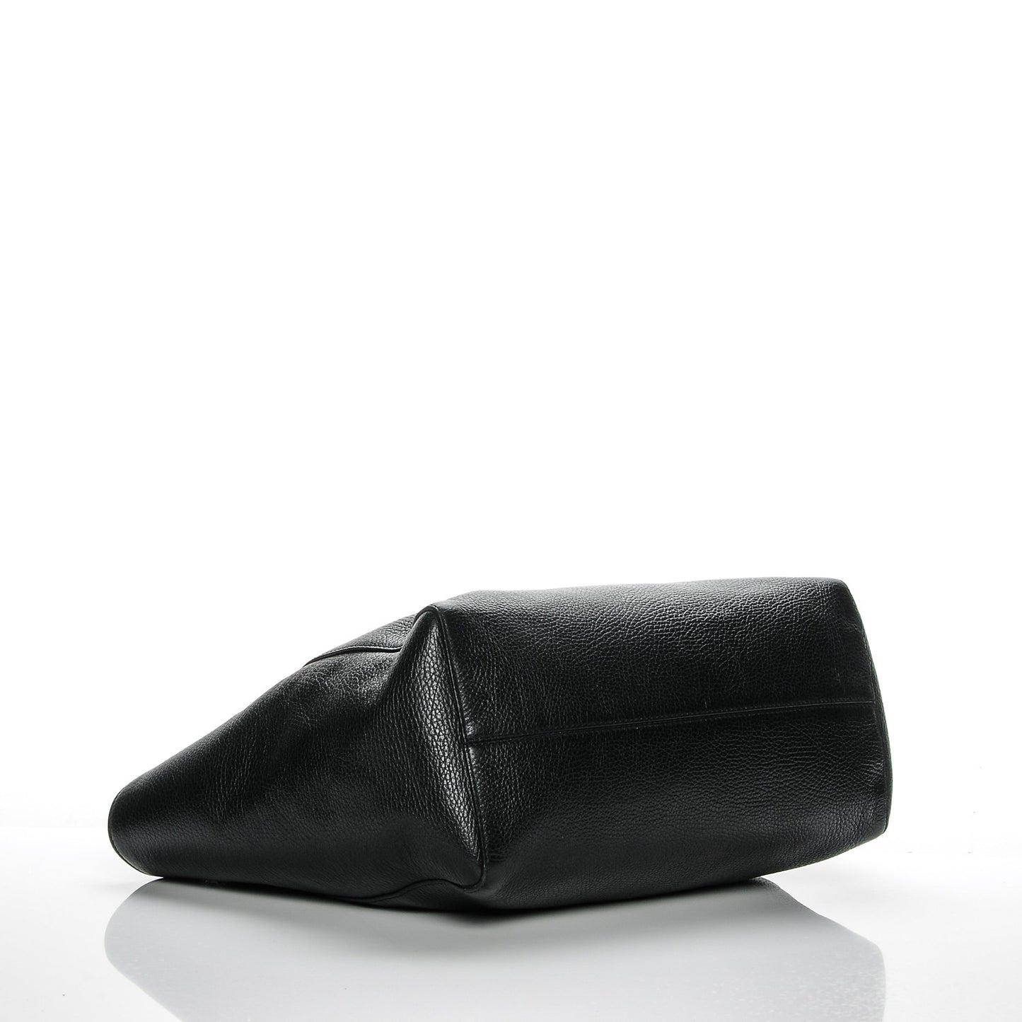 Pebbled Calfskin Medium Swing Tote Black