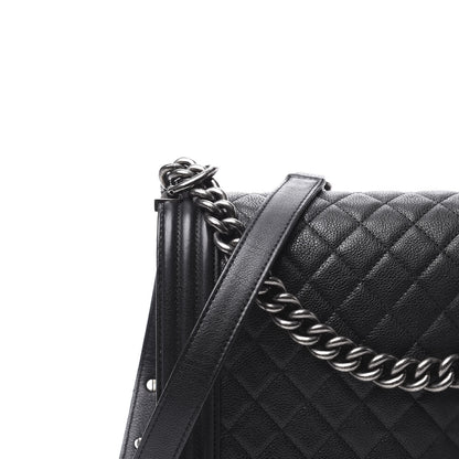 Chanel Caviar Quilted New Medium Boy Flap Black 10 of 12