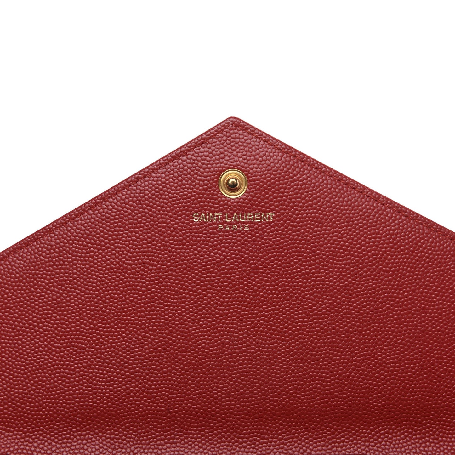 Grain De Poudre Matelasse Chevron Monogram Chain Wallet Red