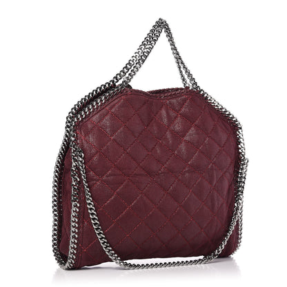 Stella McCartney Shaggy Deer Quilted Falabella Fold Over Tote Plum 4 of 10