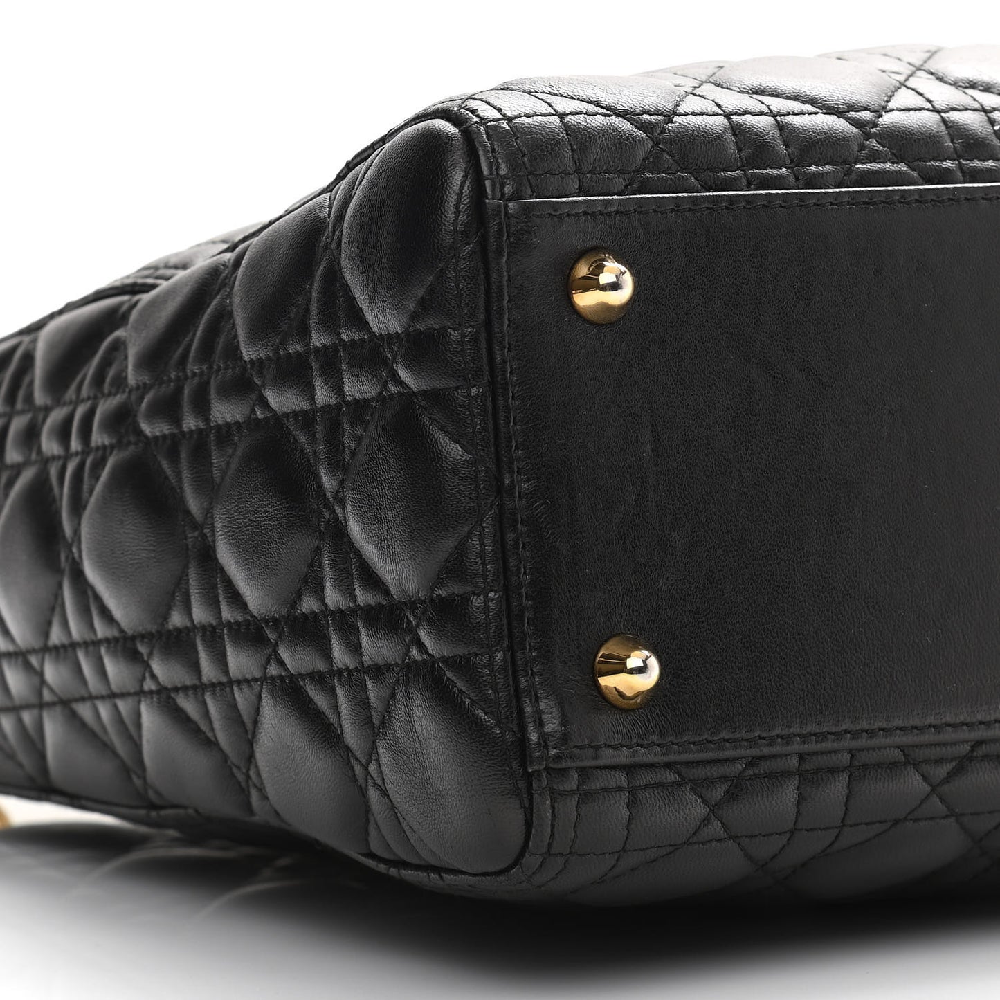 Lambskin Cannage Large Lady Dior Black