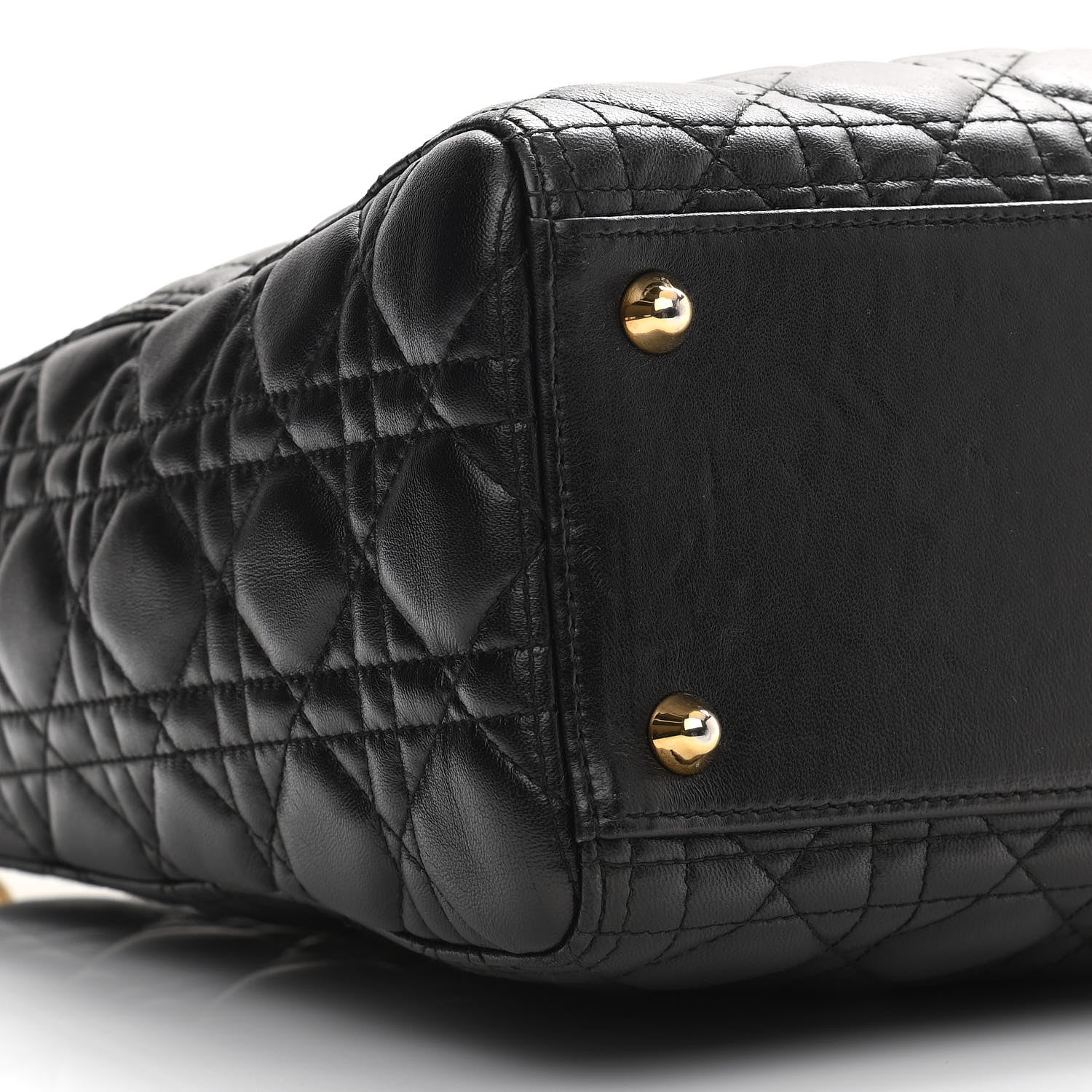 Christian Dior Lambskin Cannage Large Lady Dior Black 9 of 10