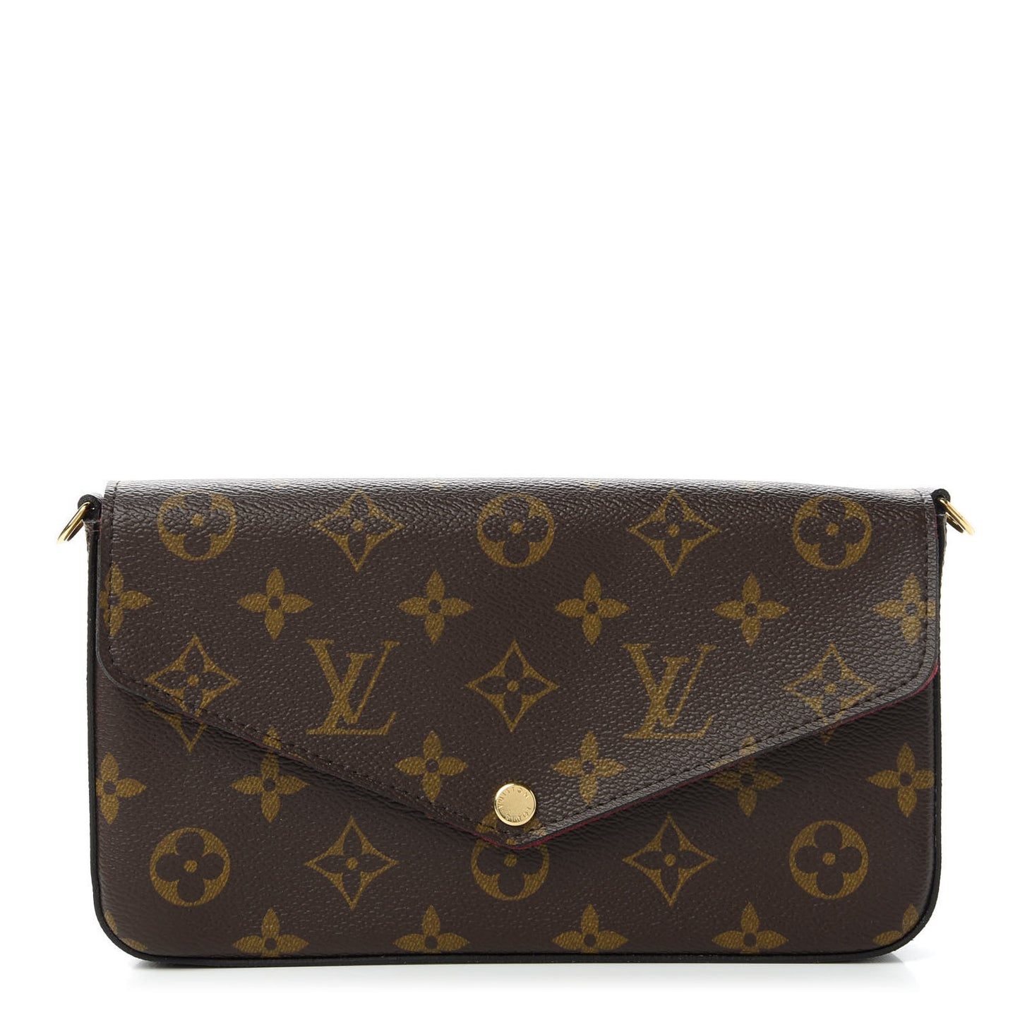 Monogram Pochette Felicie Chain Wallet Fuchsia
