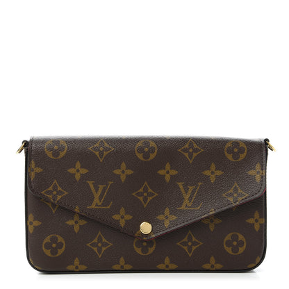 Louis Vuitton Monogram Pochette Felicie Chain Wallet Fuchsia 1 of 10