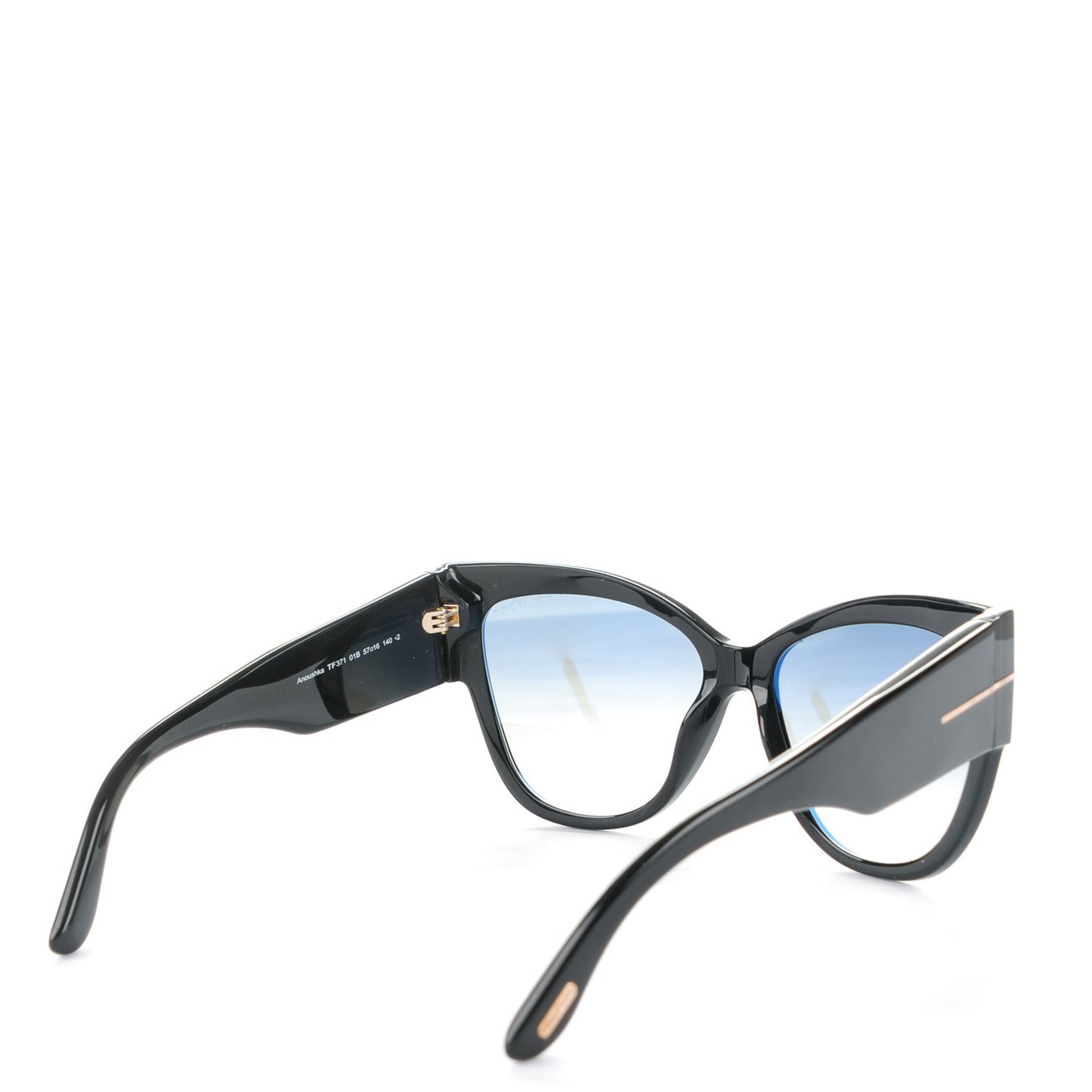 Acetate Anoushka Cat Eye Sunglasses TF371 Black