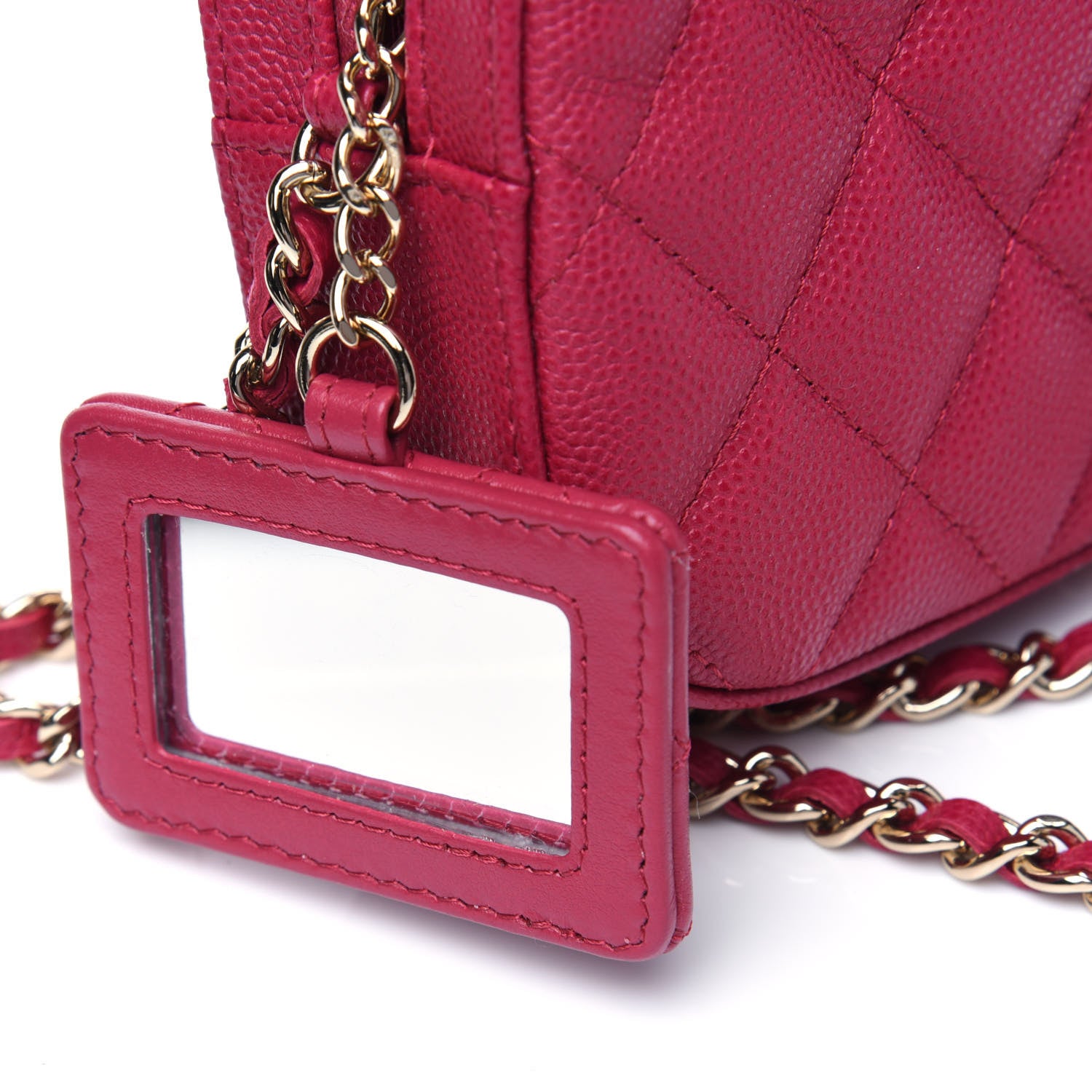 Chanel Caviar Quilted Camera Case Dark Pink 11 of 12