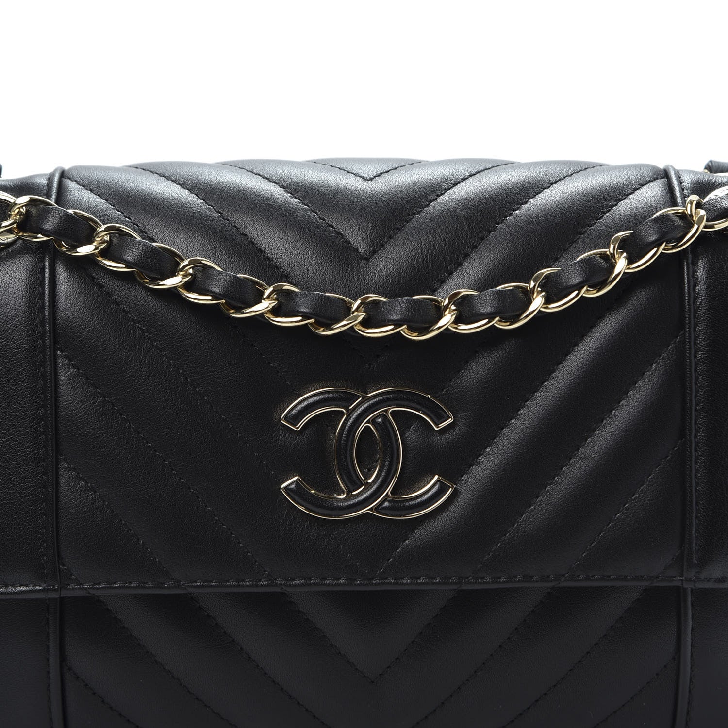 Chanel Calfskin Chevron Quilted Small Flap Black 9 of 9