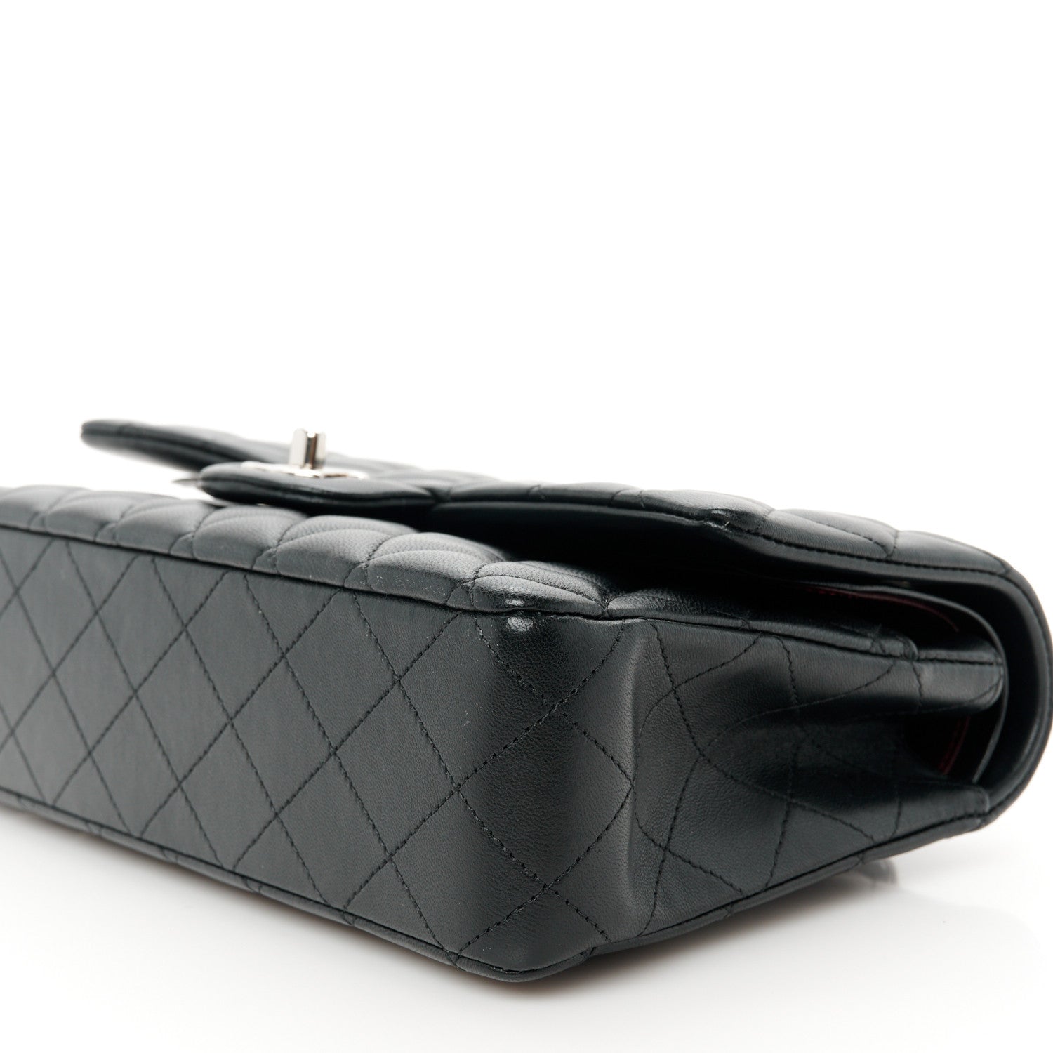 Chanel Lambskin Quilted Medium Double Flap Black 11 of 11