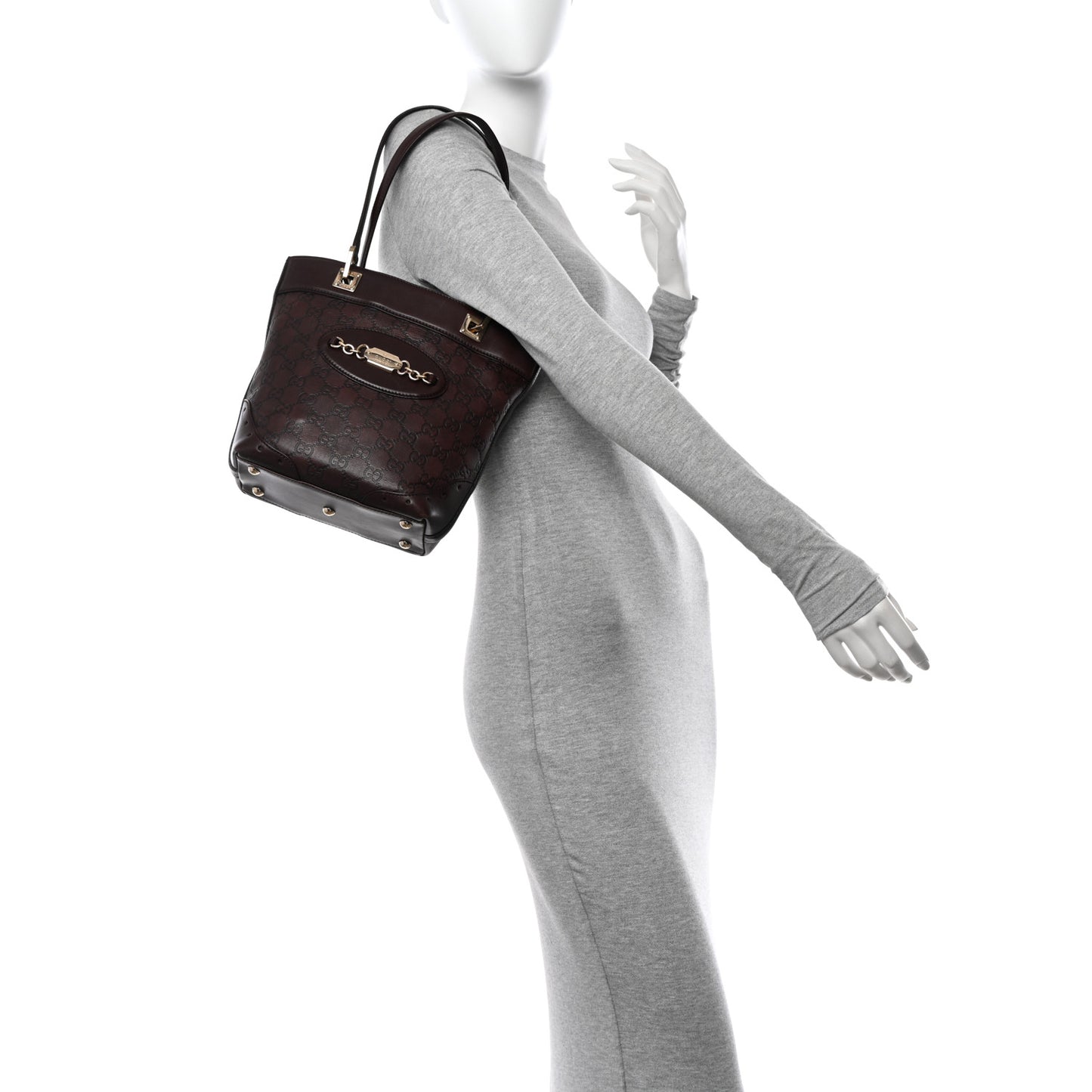 Guccissima Small Punch Tote Brown