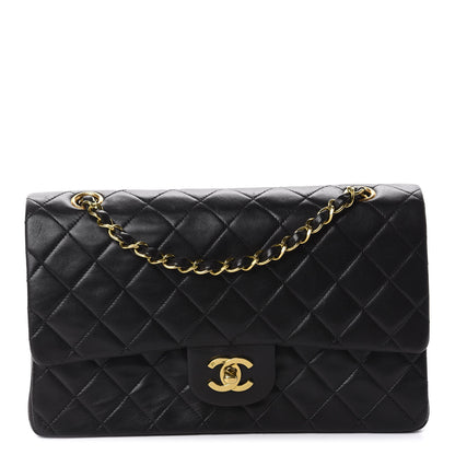 Chanel Lambskin Quilted Medium Double Flap Black 1 of 11