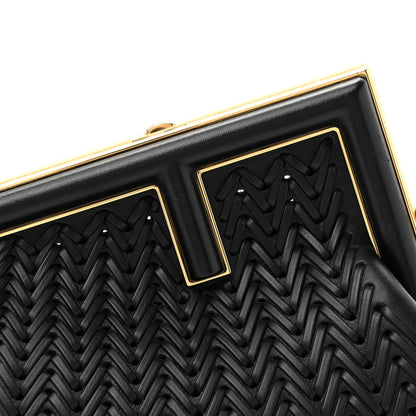 Fendi Vitello Grace Intreccio Nappa Small Fendi First Black 8 of 10