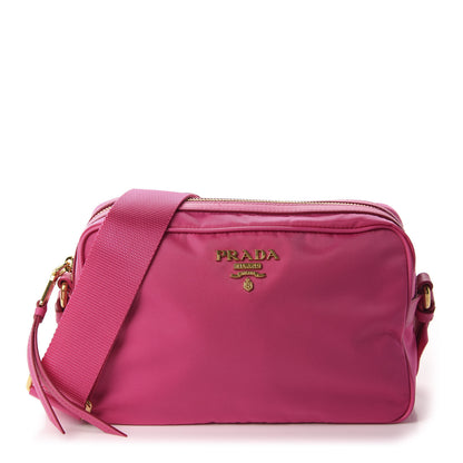 Prada Tessuto Nylon Soft Calf Camera Bag Fuxia 1 of 11