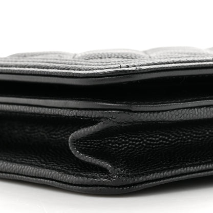 Chanel Caviar Quilted Boy Wallet On Chain WOC Black 11 of 12