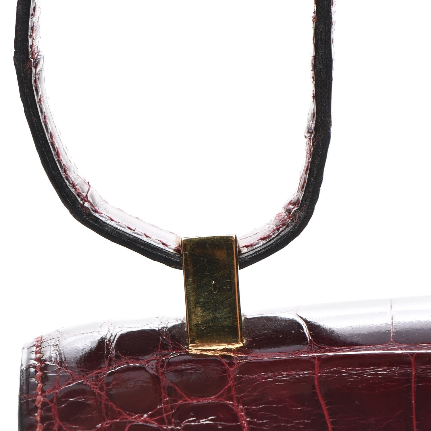 Hermes Shiny Alligator Constance 23 Bordeax 18 of 18