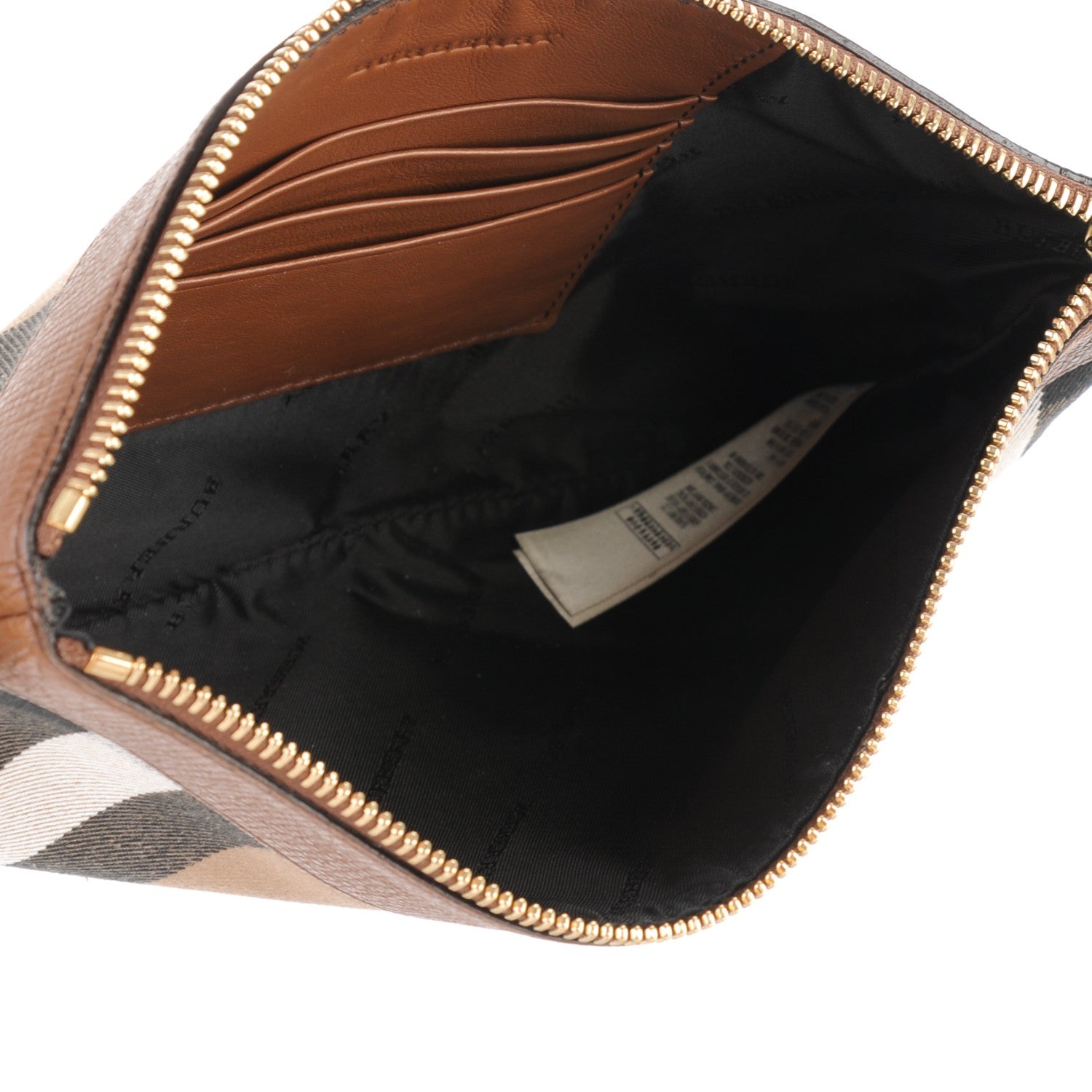 Burberry House Check Derby Peyton Crossbody Clutch Bag Tan 5 of 7