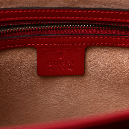 Gucci Calfskin Sylvie Web Small Queen Margaret Top Handle Bag Blue Agata Hibiscus Red Mystic White Sugar Pink 6 of 12