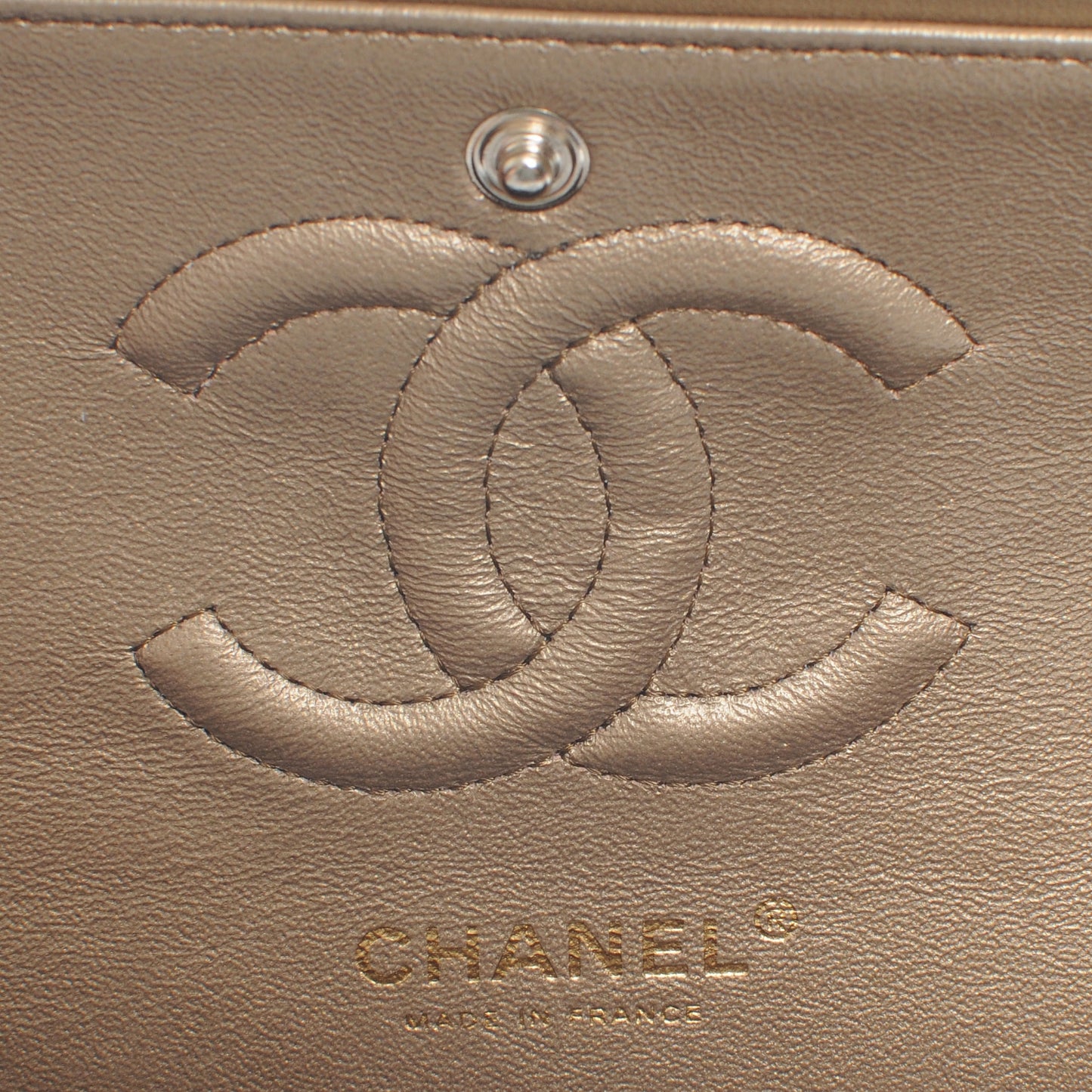 Lambskin Medium Double Flap Bronze