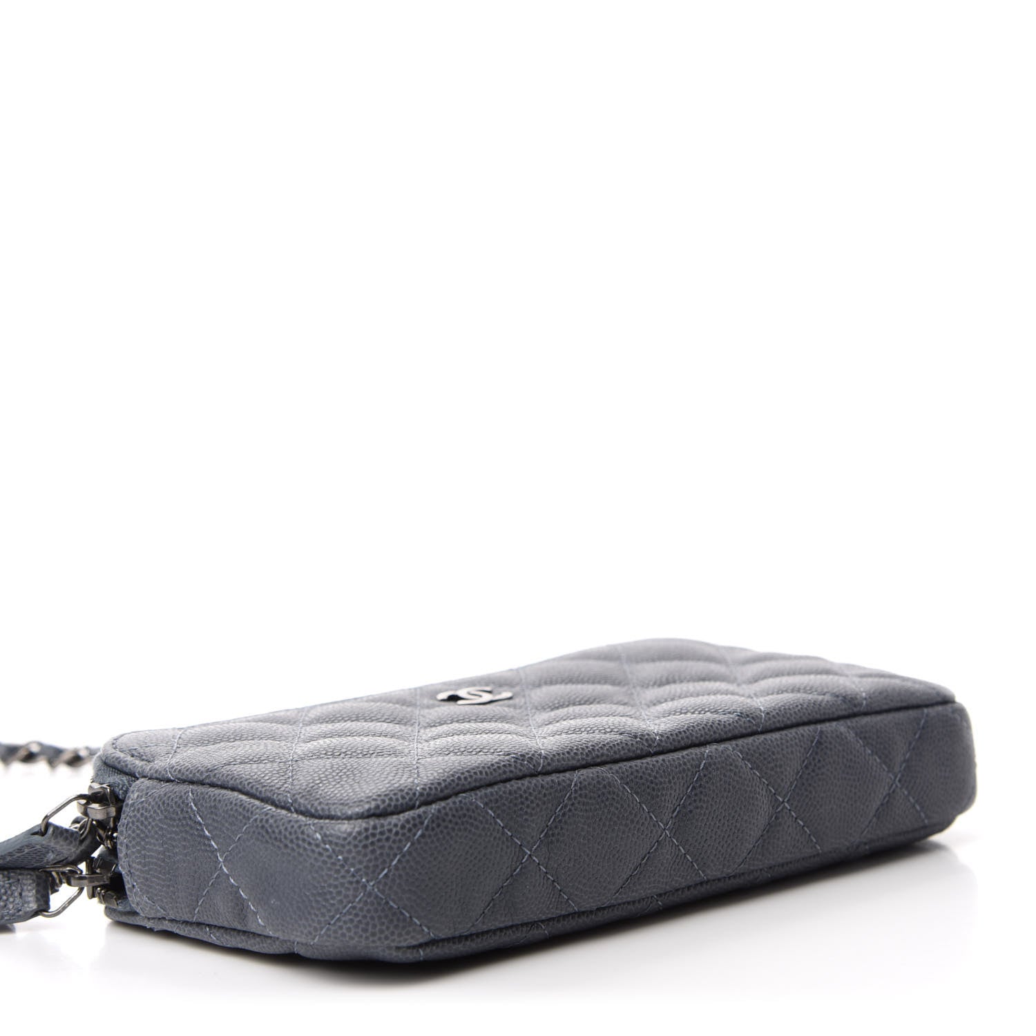 Chanel Caviar Quilted Small Clutch With Chain Grey 4 of 12