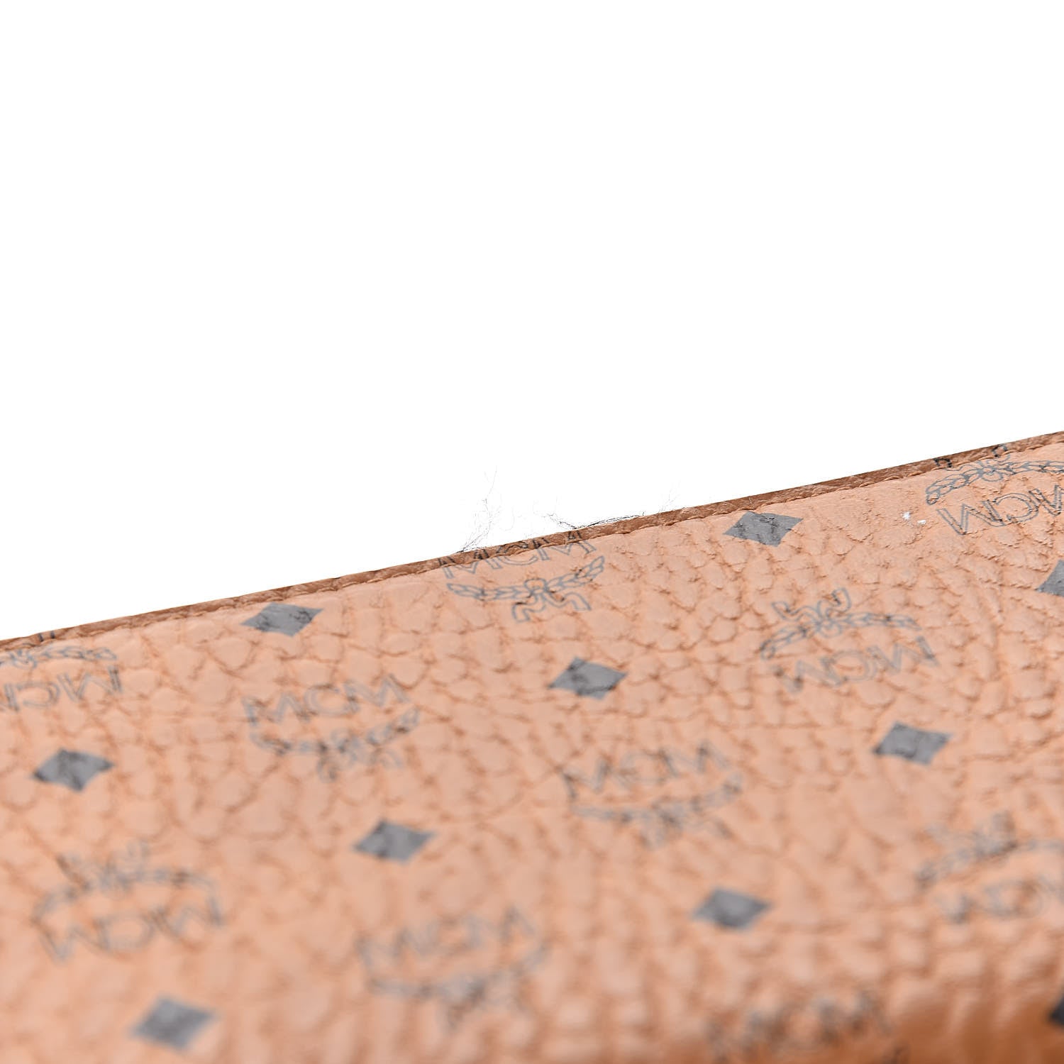 MCM Visetos Large Zip Around Wallet Cognac Red 16 of 17