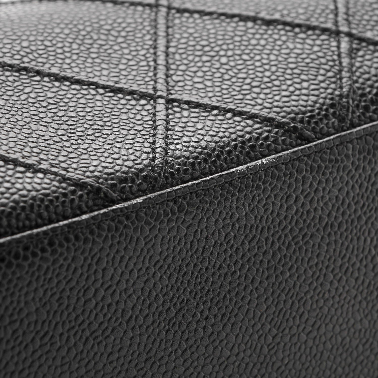 Chanel Caviar Diamond Stitched Shoulder Bag Black 7 of 8