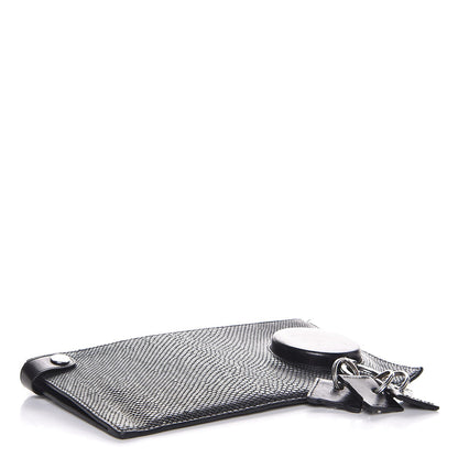 Alexander Wang Calfskin Snake Embossed Runaway Key Clutch Black 4 of 6