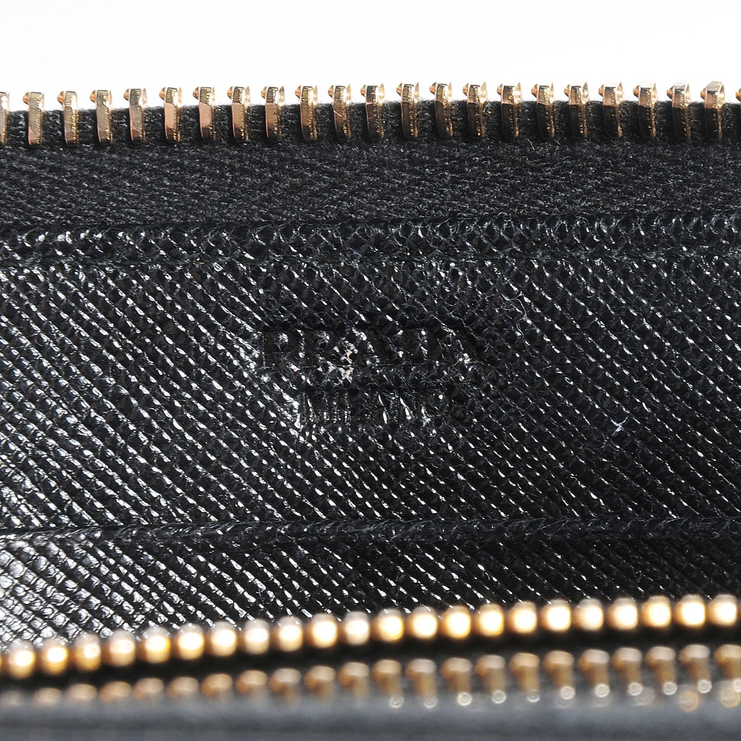 Prada Saffiano Zip Around Wallet Nero Black 6 of 9
