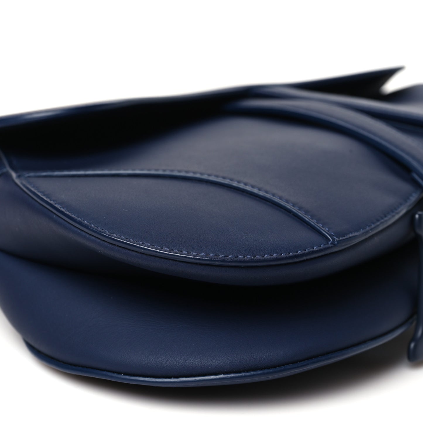 Ultra Matte Calfskin Saddle Bag Blue