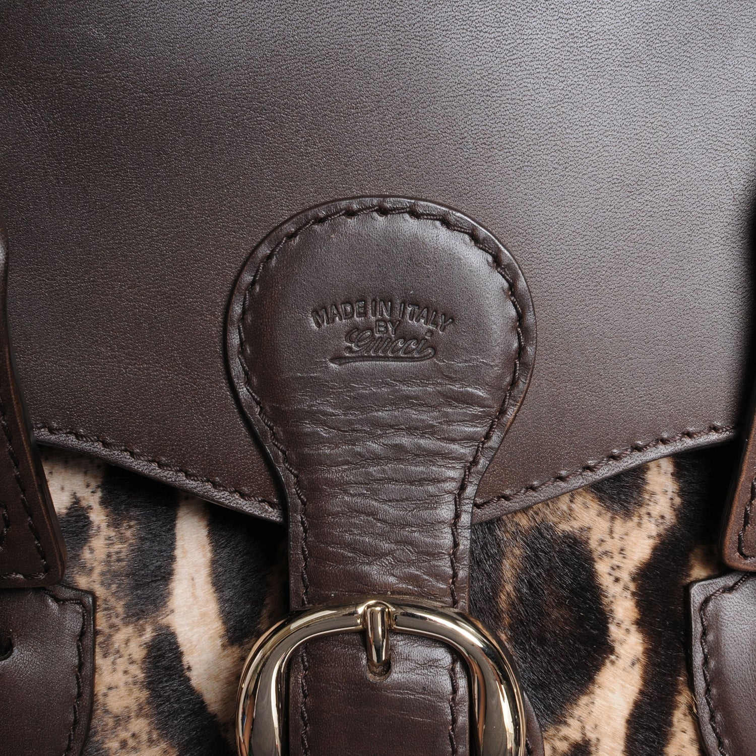 Gucci Pony Hair Heritage Leopard Large Hobo 5 of 8