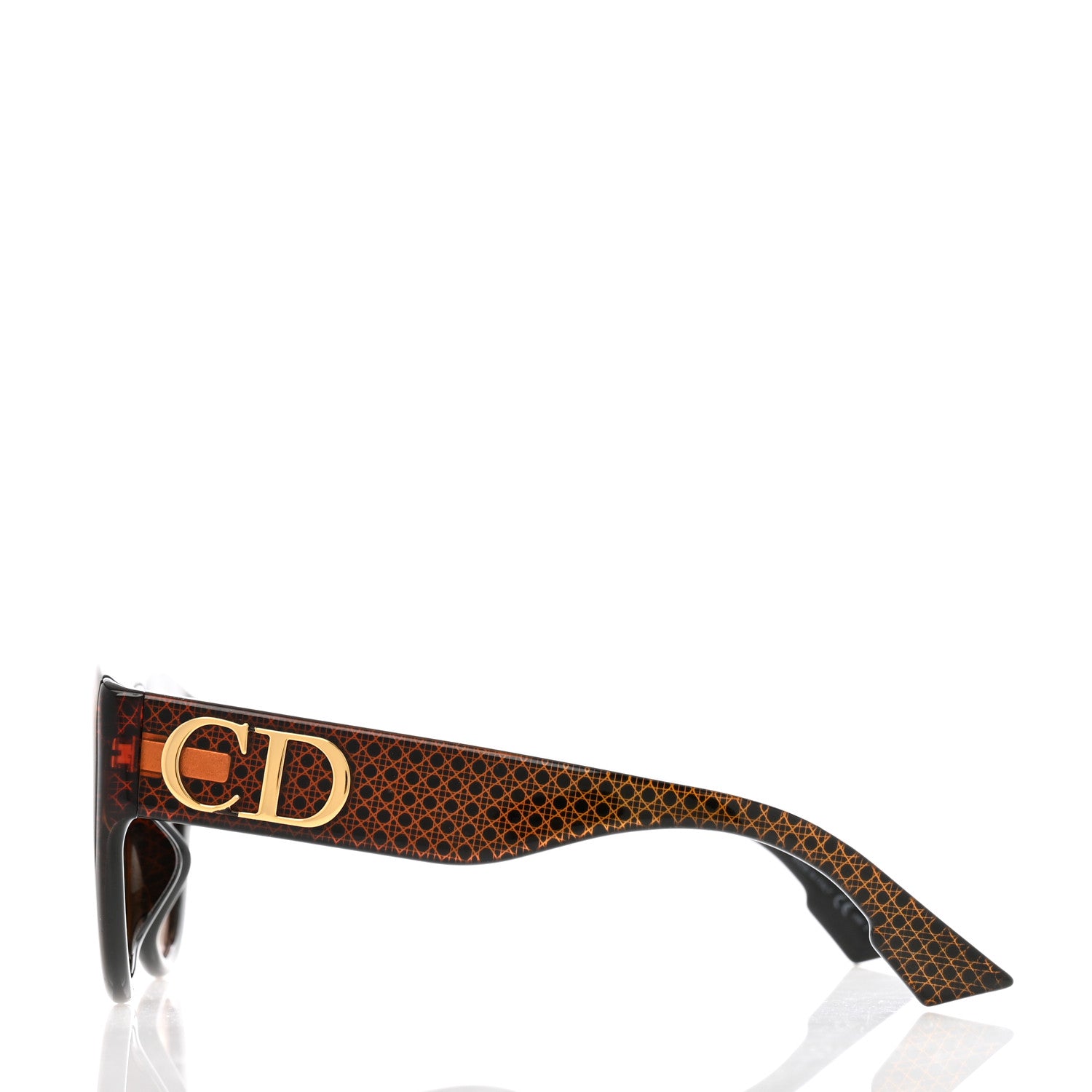 Christian Dior Acetate DDiorF Cat Eye Sunglasses Brown 3 of 9