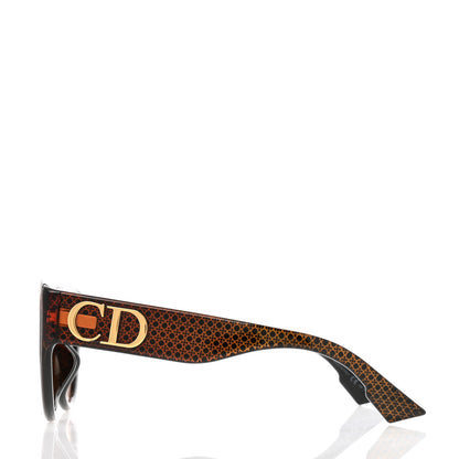 Christian Dior Acetate DDiorF Cat Eye Sunglasses Brown 3 of 9