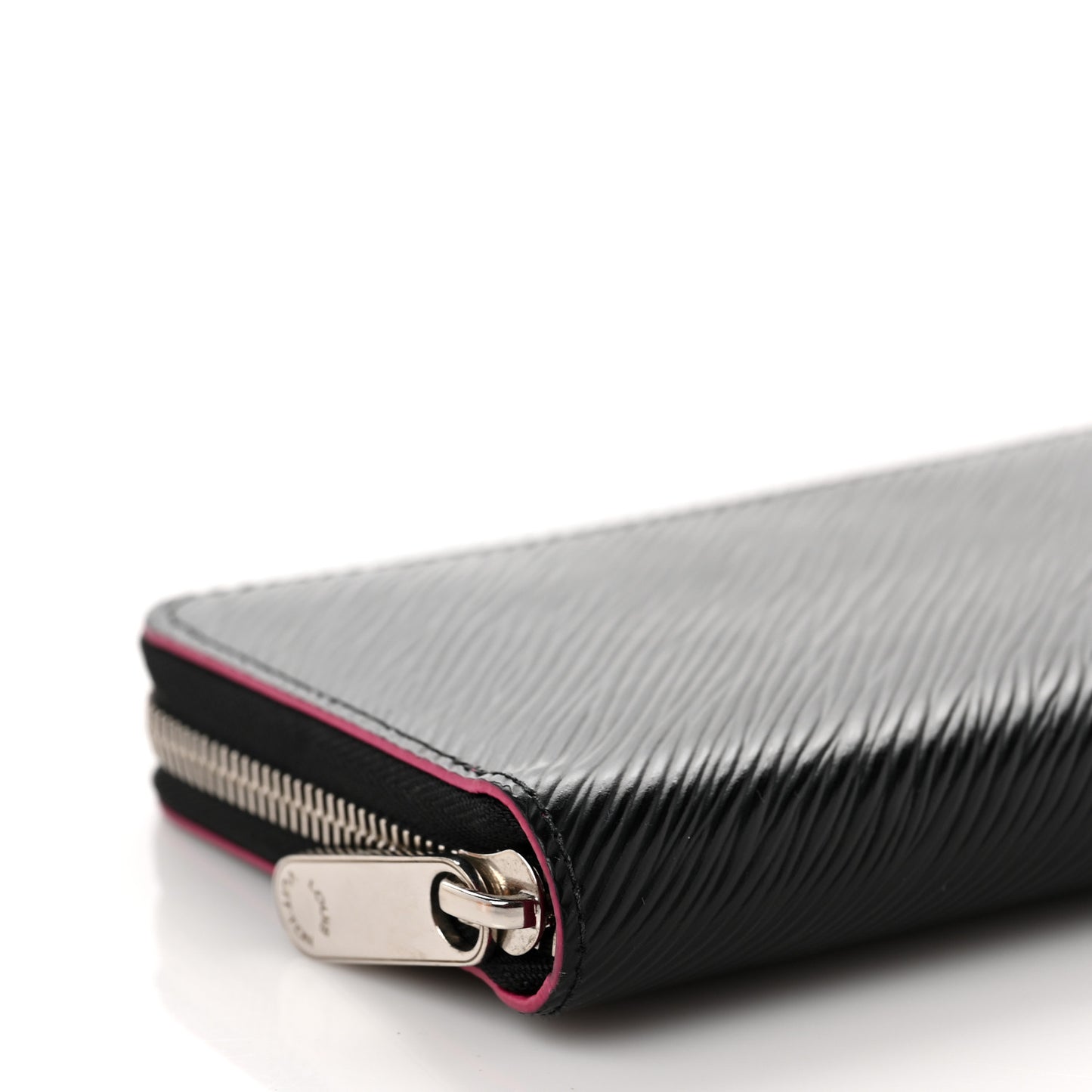 Epi Zippy Wallet Black Hot Pink