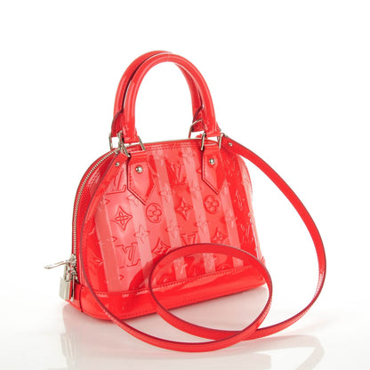 Louis Vuitton Vernis Rayures Alma BB Poppy 3 of 6