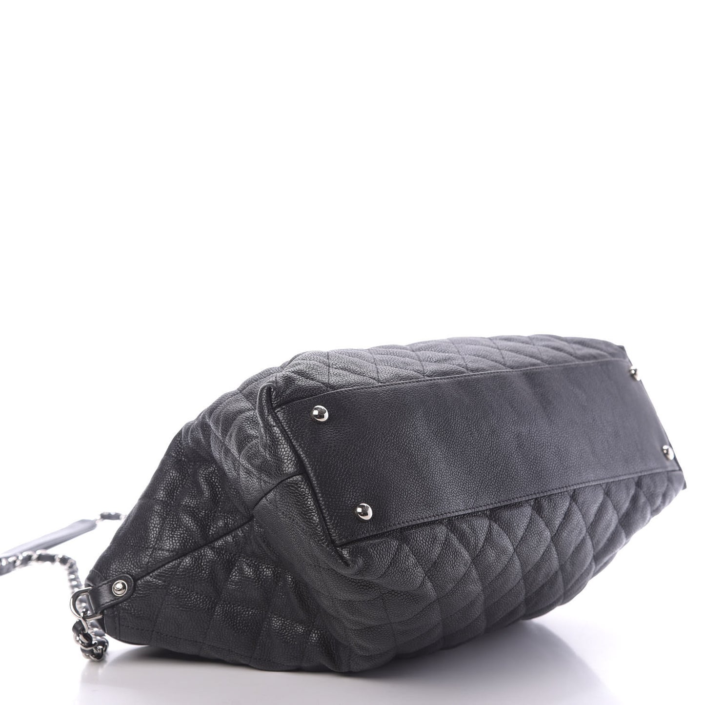 Caviar Quilted French Riviera Hobo Black