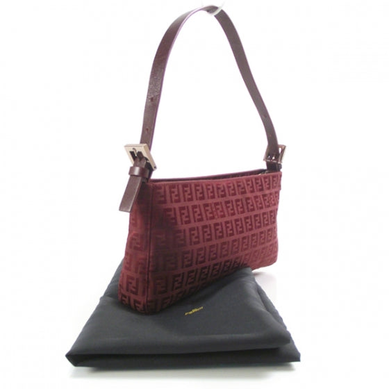 Fendi Zucchino Pochette Burgundy 3 of 9