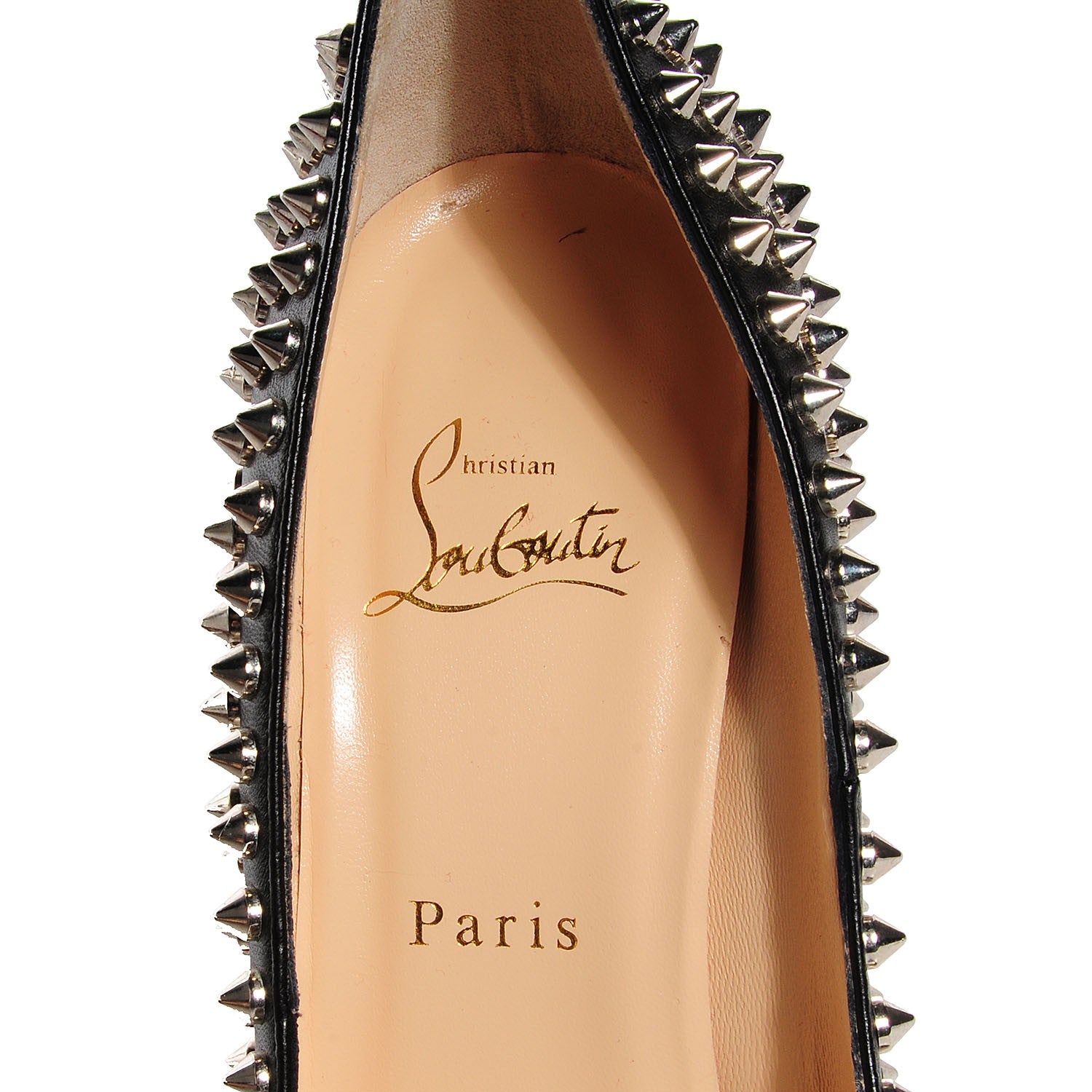 Christian Louboutin Nappa Fifi Spikes 100 Pumps 38.5 Black 7 of 7