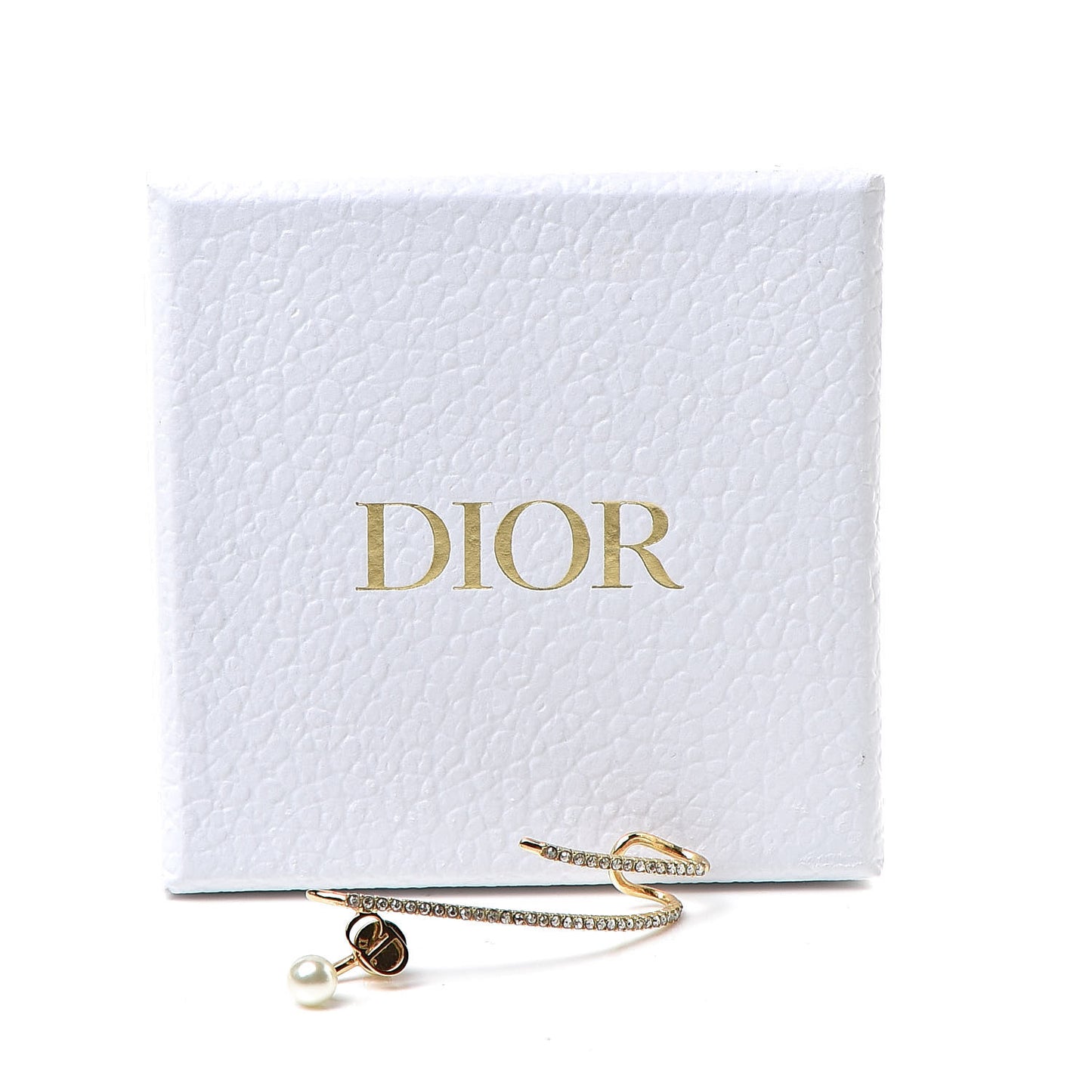 Pearl Crystal Clair D Lune Earring Gold