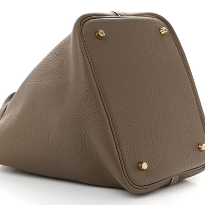 Hermes Taurillon Clemence Picotin Lock 22 MM Etoupe 9 of 10